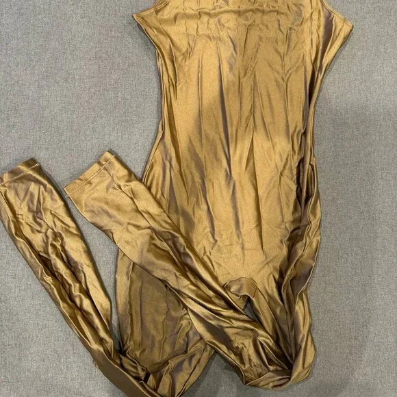 NWT SKIMS SHINE SPANDEX JERSEY CATSUIT, Sienna, Medium - Picture 3 of 5